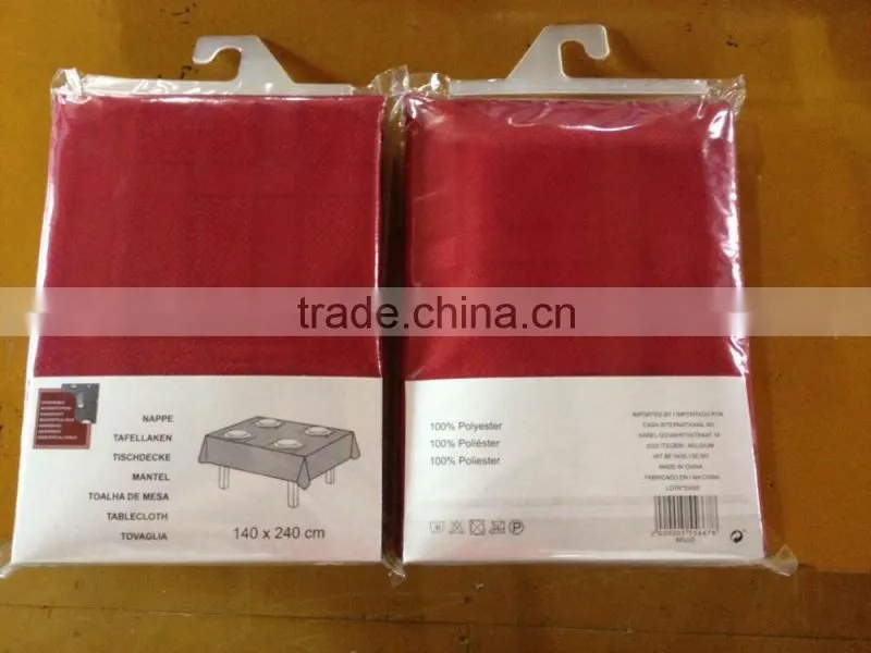1PC 100%Polyester Solid Damask Fabric Table Cloth for Wedding