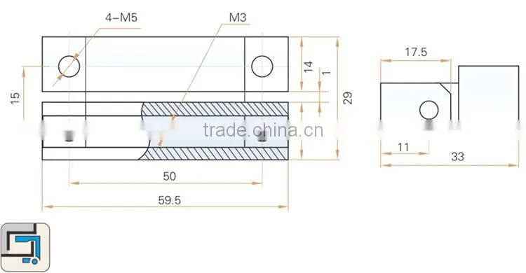 Zhejiang manufacturer door locks hinge with zinc plated