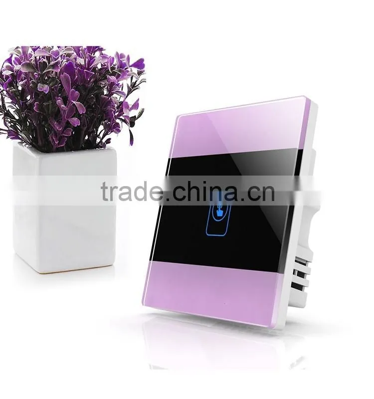 1Gang Crystal Glass Panel Touch Smart Home Switch