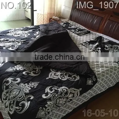 The cheapest microfiber Fabric 8 PCS quilt suite bedding sets