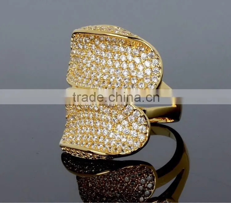Limited Style Big Luxury Setting Cubic Zirconia Women Engagement Party Deluxe Ring