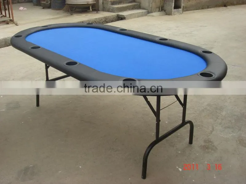 Deluxe poker table with iron leg/7ft Texas poker table dimension