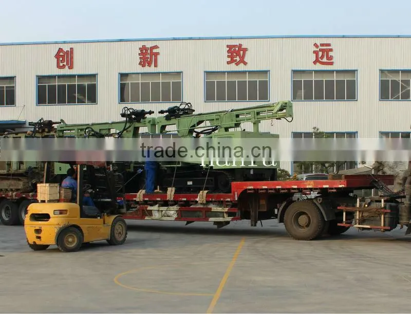 for water well and core drilling,crawler type HF180Y water boring machine,can drill depth up to 320m,easy operate