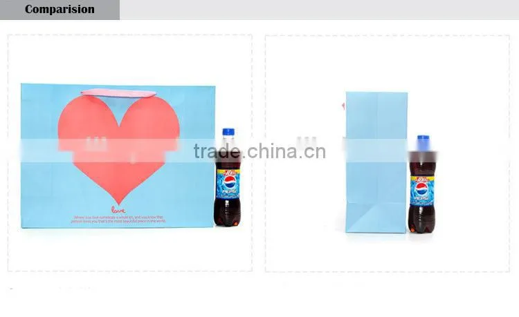 big heart gift shopping bag happy valentine's sweet gift bags
