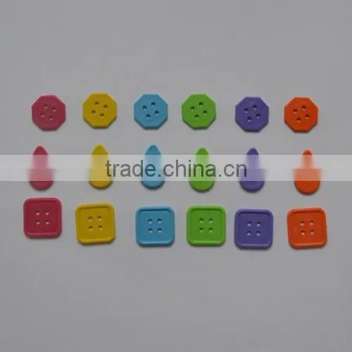multiple color 2-hole plastic buttons for children / kids sewing buttons
