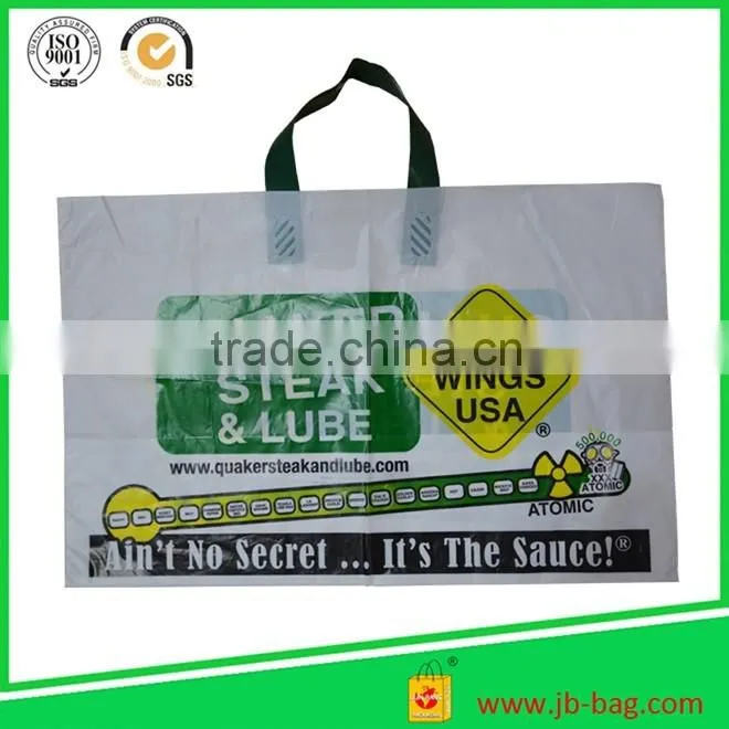 Large Frosted Plastic Handle Shopping Party Gift Bags Orange