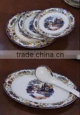 56 pcs Ceramic Porcelain Dinner Plate