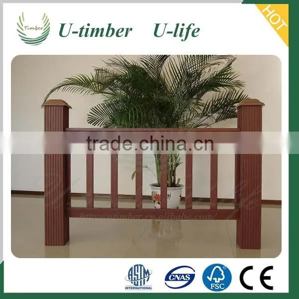 Attractive design WPC composite fence in garden