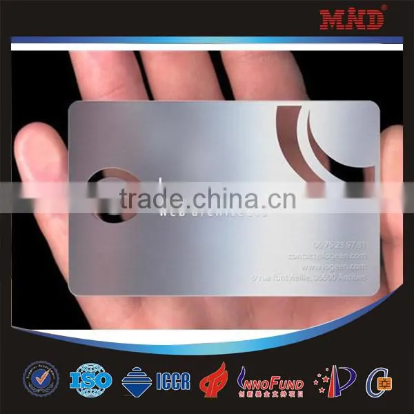 MDM10 Customized clear metal business card