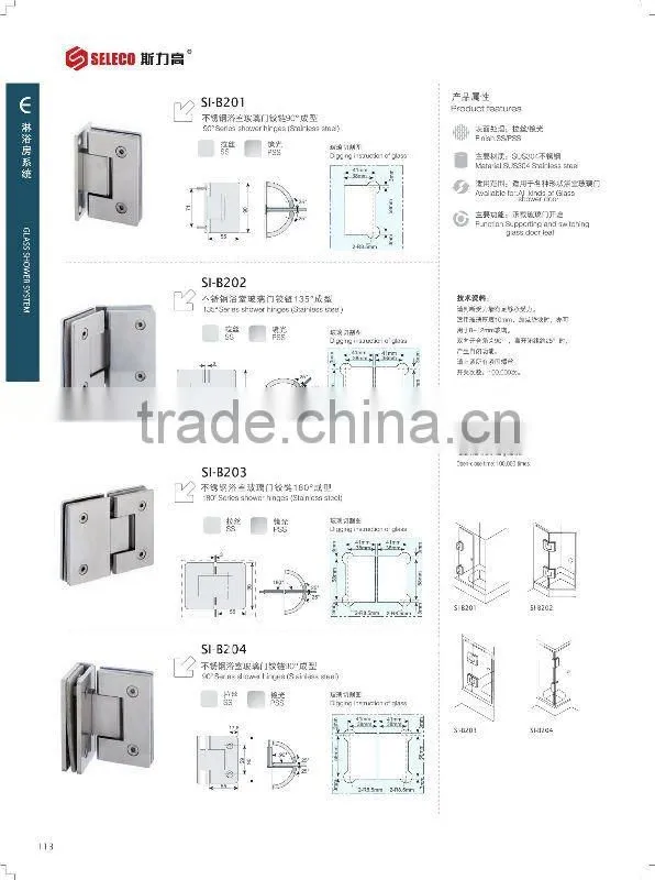 shower hinge