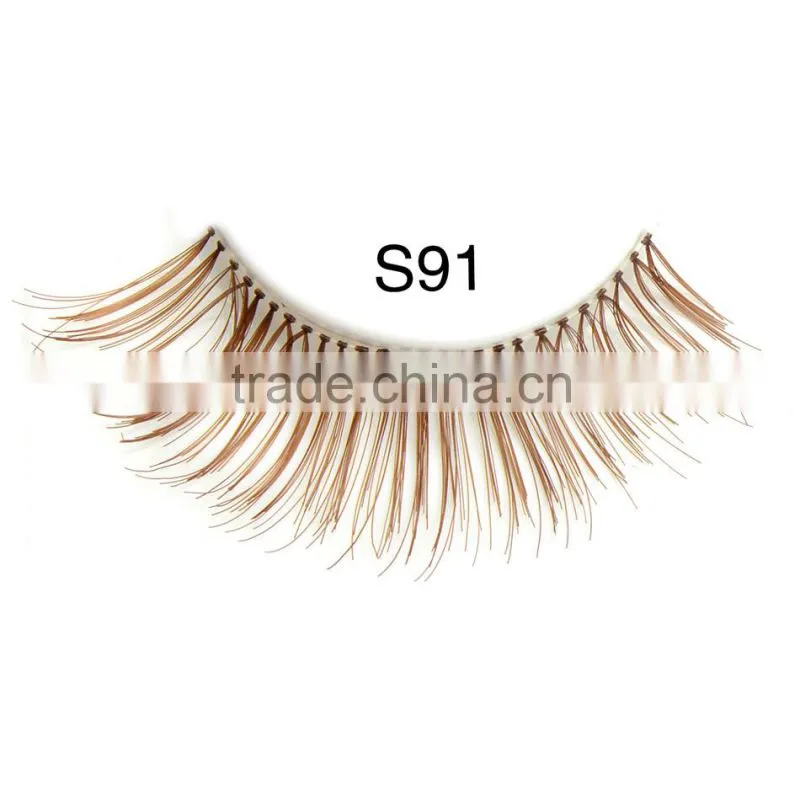 Top quality 100% human hair made false eyelash with customer packing