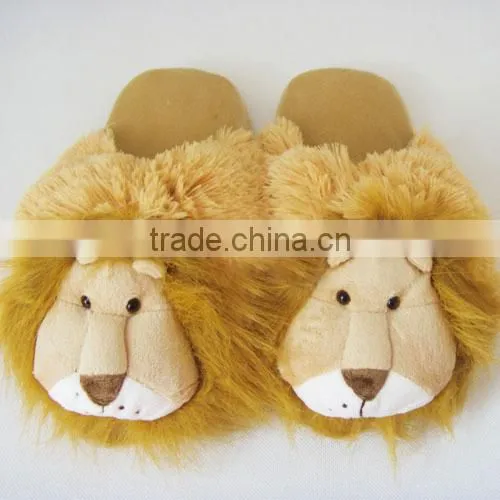 cute plush animal slippers/plush animal duck slippers/plush animal indoor slippers
