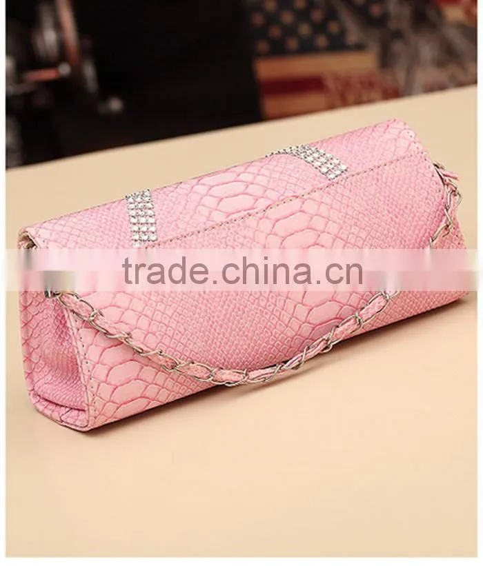 European america fashion evening bag for girl with crystal stone