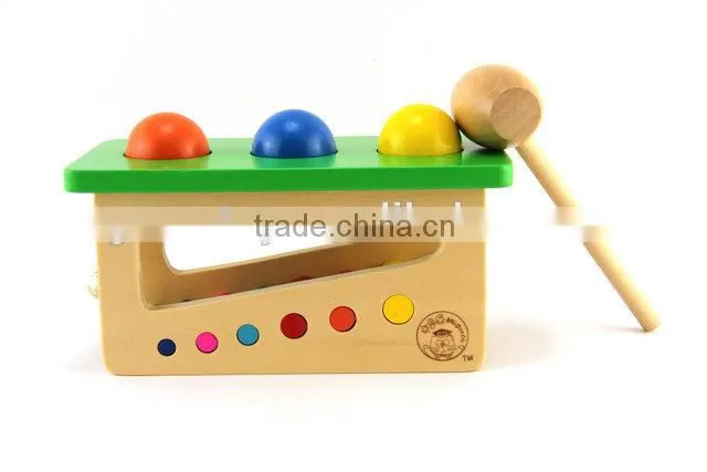Children wooden knock ball toy
