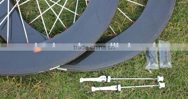 2013 newest 88mm tubular 700c light bicycle Carbon Wheel Sets MC-88T