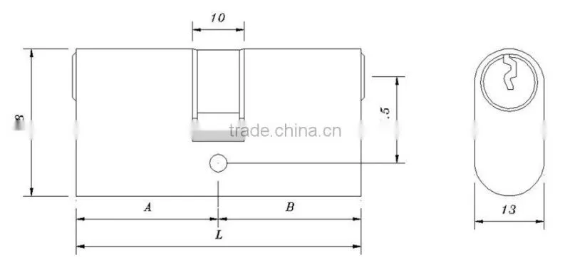 Oval Profile 5-Pin Cylinder and Knob