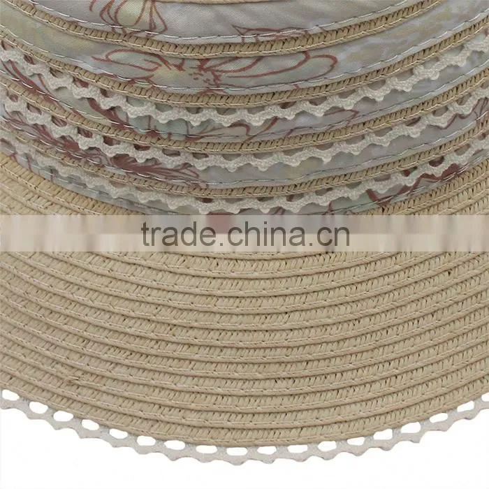 jacquard wholesale cheap paper straw hat for lady