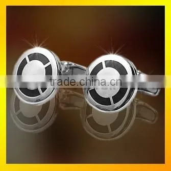 Fashion men accessory custom onyx engraved cufflinks sale