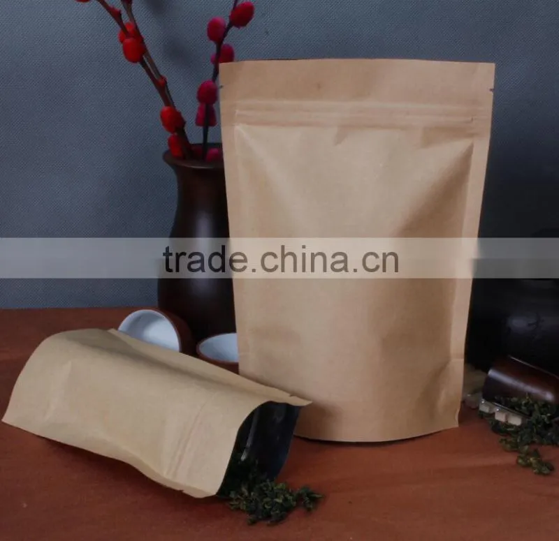 Wholesale Brown Kraft Paper Doypack with Zipper
