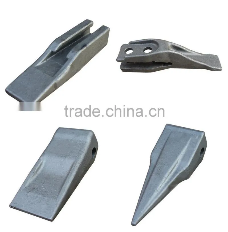 Alloy Steel Bucket Teeth Made by Investment Casting Process, OEM Service