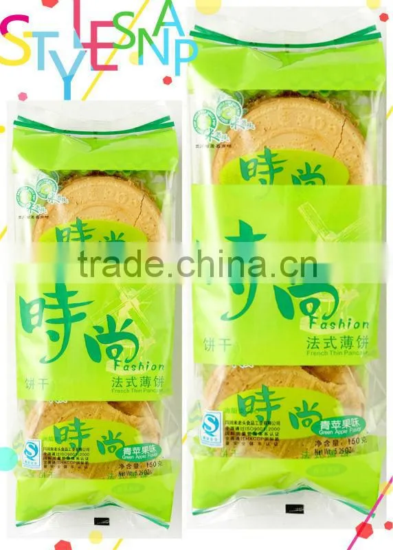 yummy snacks 150g french pancake(green apple flavor))