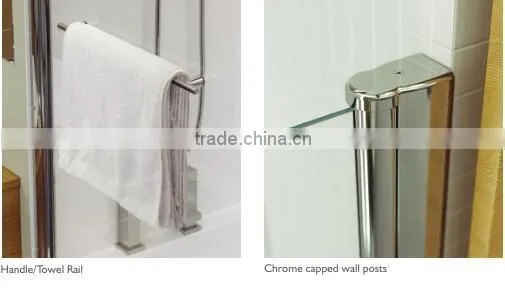Sail bath screen,5mm toughened glass freestand bath screen