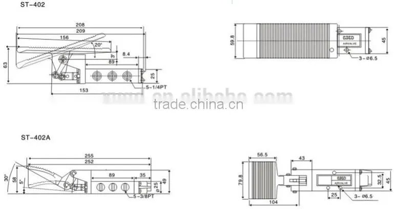 ST Series Sensitive Foot Pneumatic Valve