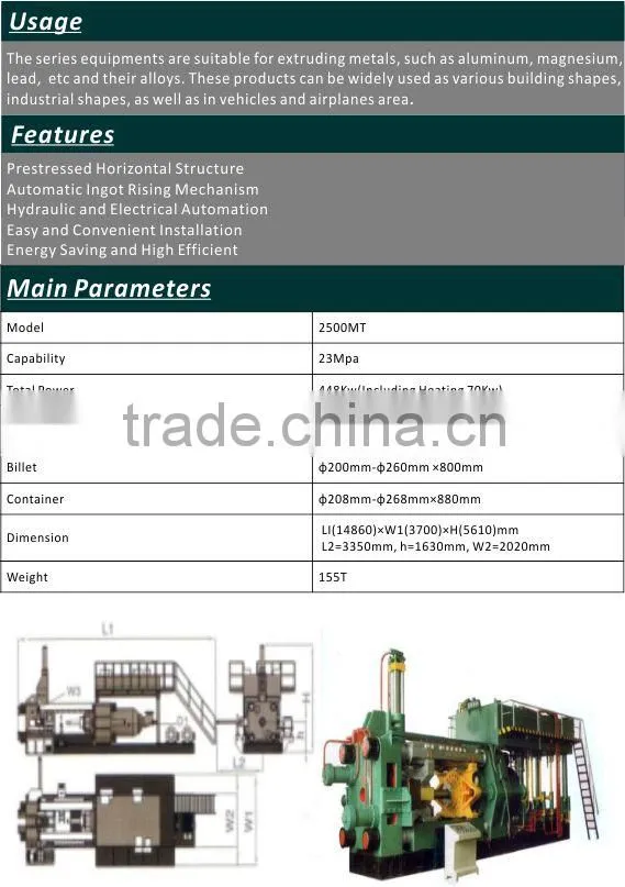 Extrusion Presses 2500t
