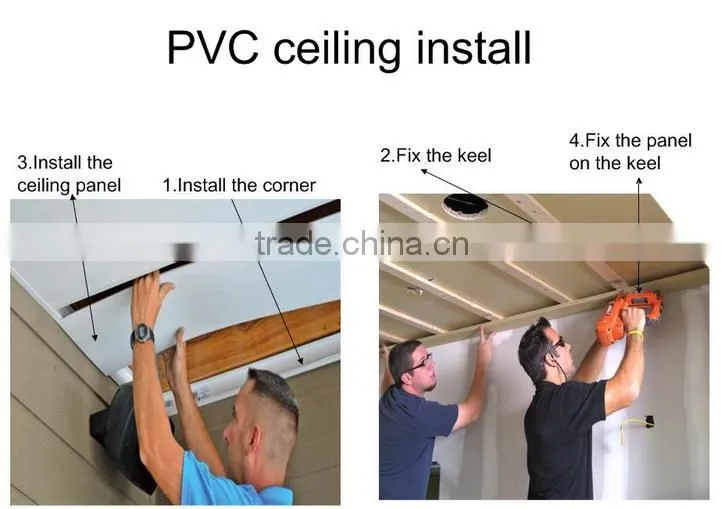 Fire resistant Printing decorative washable PVC wall panels for interior