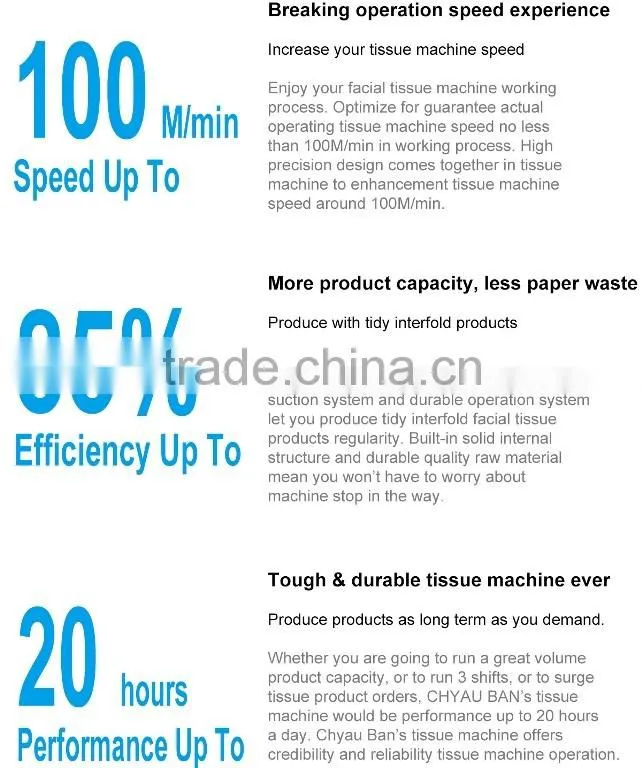 Automatic Packing Box Gluing Facial Tissue Paper Machinery Line
