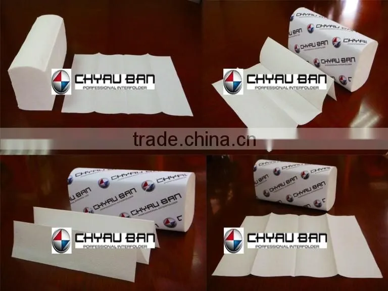 Automatic Bundle Wrapping M Fold Hand Paper Towels Making Machine