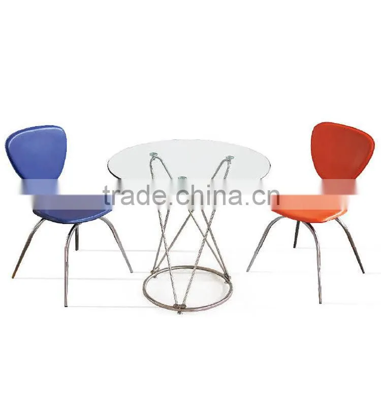 with Metal Base High Quality Round Glass Tea Table