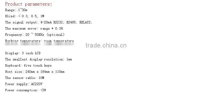 new product split ultrasonic sensor liquid level meter China