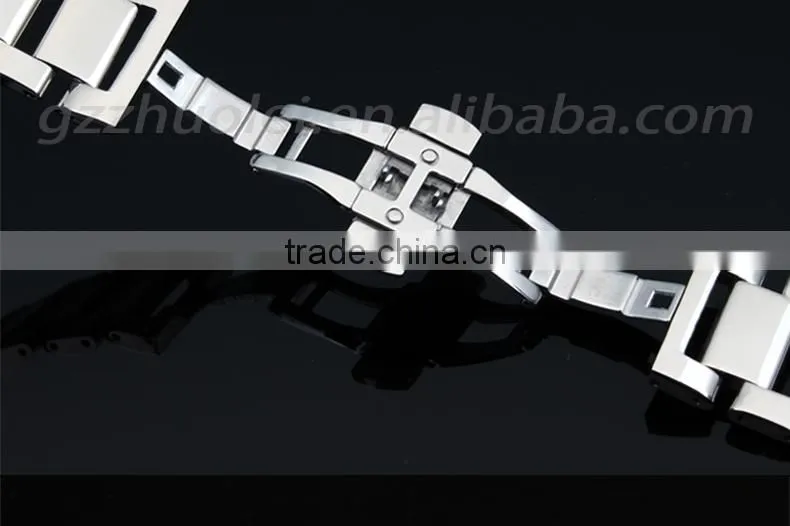 18|20|21|22mm high quality imported stainless steel watch bracelet with fashionable buckle Wholesale 3PCS