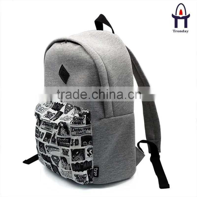 2015 New design neoprene backpack bag, leisure sports backpack