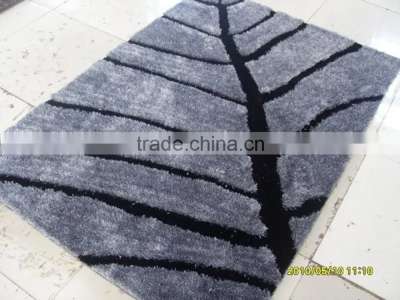 silk modern flower polyester carpet bed mat