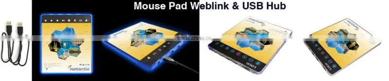 usb webkey mouse pad with hub and 8 hot keys