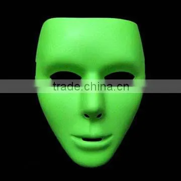 Cheap Wholesale White Green Plastic PVC Dance JabbaWockeeZ Mask for Men