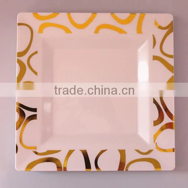 6'' Disposable PS Plate with Silver Rim