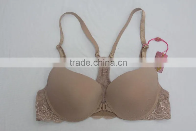 Front Closure South America Lace Back Transparent Bra Models