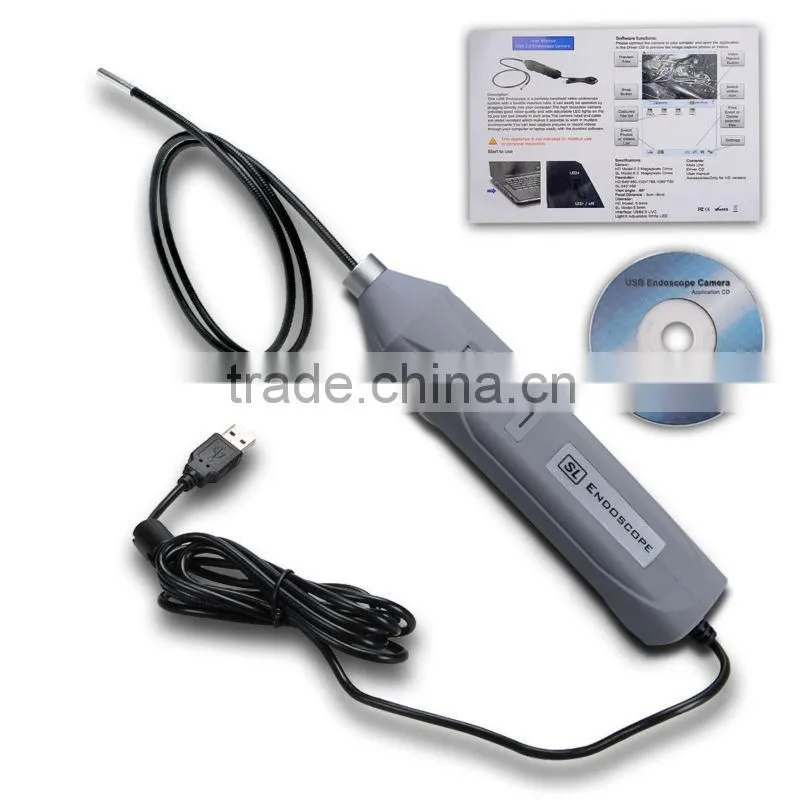 Mini USB 1M Tube 5.5mm Slim Borescope 6 LED Snake Endoscope Inspection Camera