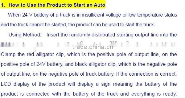 Repower mini portable car power battery 24 volt truck emergency jump starter