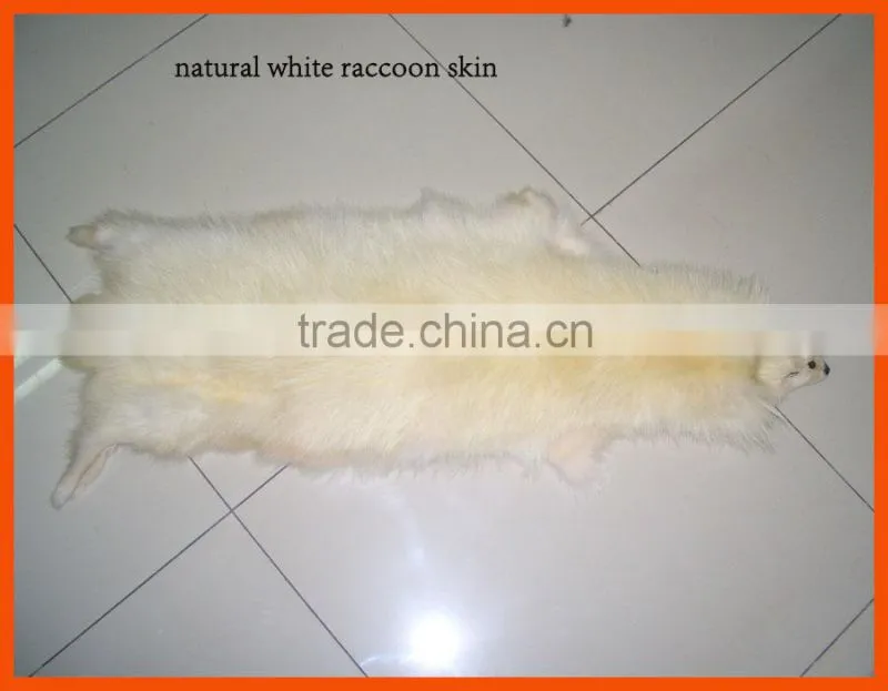 Factory prices white raccoon fur trim for hood