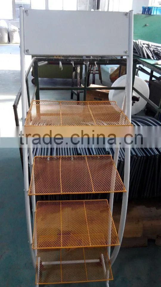 orange color Shampoo display shelf