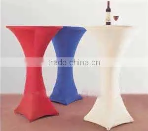 white lycra spandex round cocktail table cloth for wedding wholesale table linen