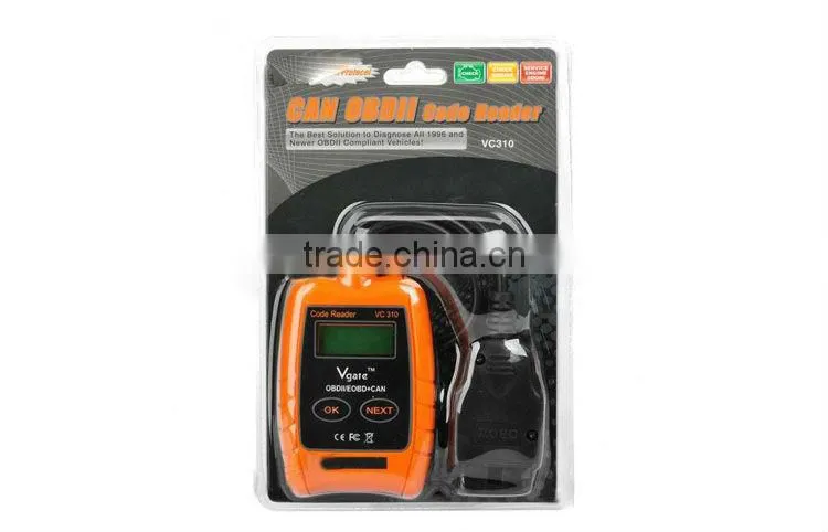 2015 New Arrival Vgate VC310 LCD Car Auto OBD2 OBDII EOBD Code Reader VC310 DIY Scanner