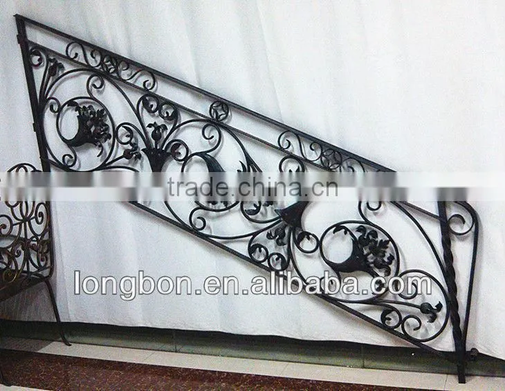 Top-selling artistic handrail wrought iron outdoor install