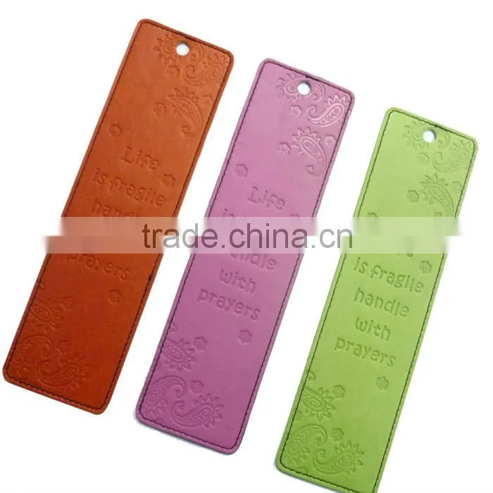 Promotional Gift Leather Book Mark With Tassel