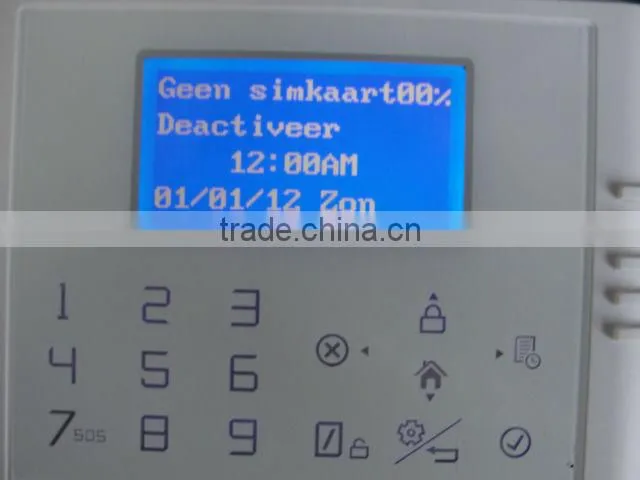 GSM+PSTN network based Home auto dial alarm system with internal antenna