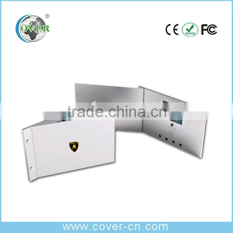 A5 Brochure 4.3'' LCD Video Greeting Card, Video Brochure Card For Promotion